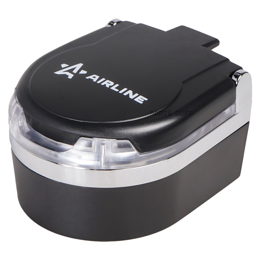 Пепельница авто "AIRLINE" (овальная с автомат. подсветкой, черный/хром) - AIRLINE None None